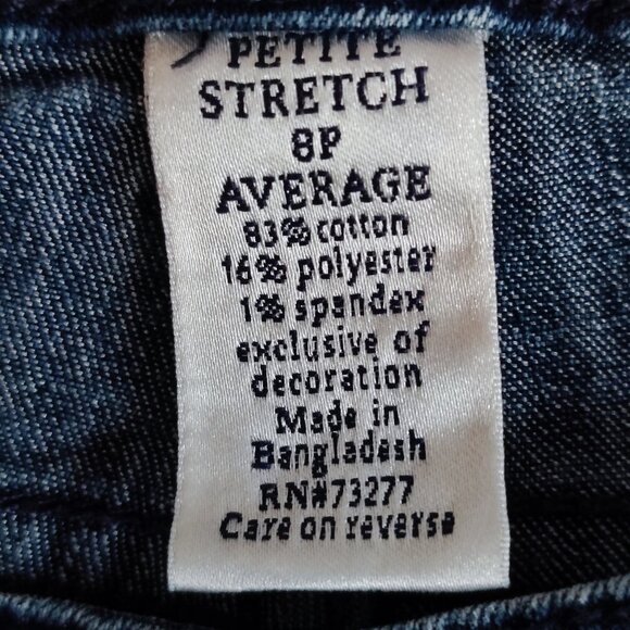 Croft&Barrow jeans women's size 8P denim blue straight leg stretch - Picture 6 of 13